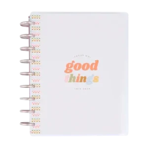 Spiral planner with a white cover