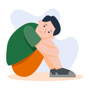 Image of a boy with a sad expression, representing the emotional struggles associated with depression and its complex impact on life.