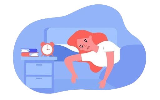 a woman lying in bed unable to sleep
