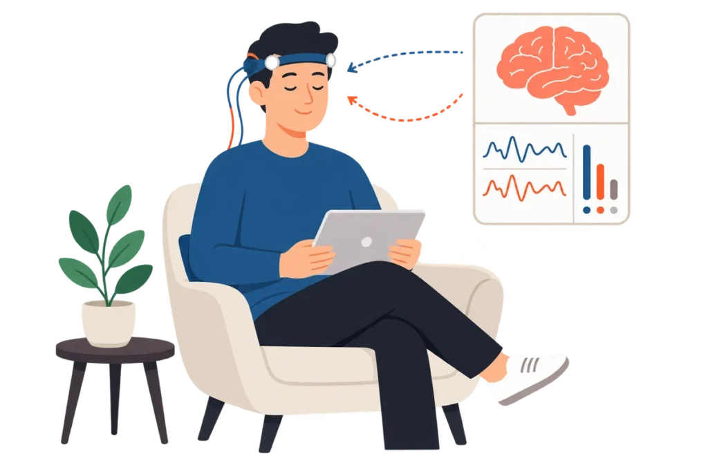 Person doing neurofeedback