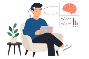 Person doing neurofeedback
