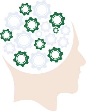 Brain Image with gears